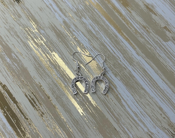 Silver Horseshoe Earrings