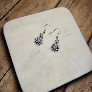 Tiny Turquoise Flower Earrings