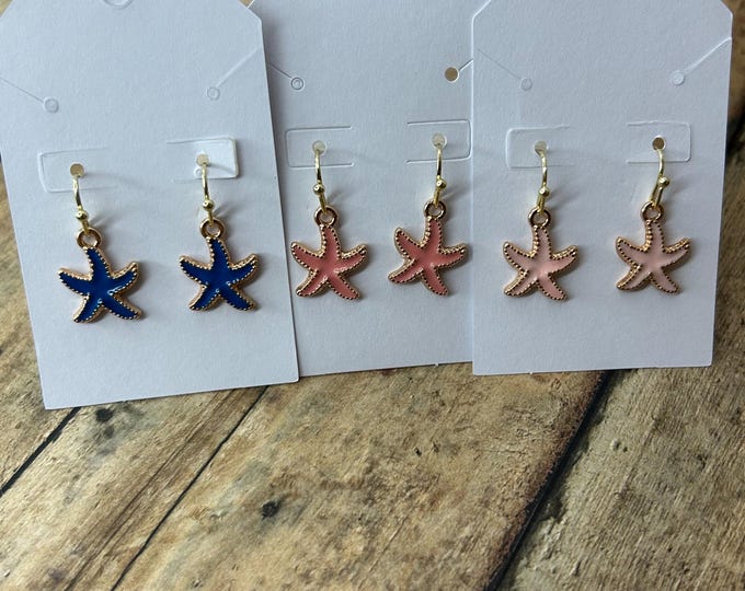 Gold Starfish Earrings