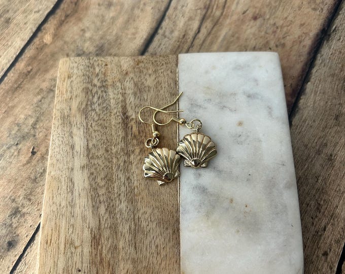 Gold Shell Earrings