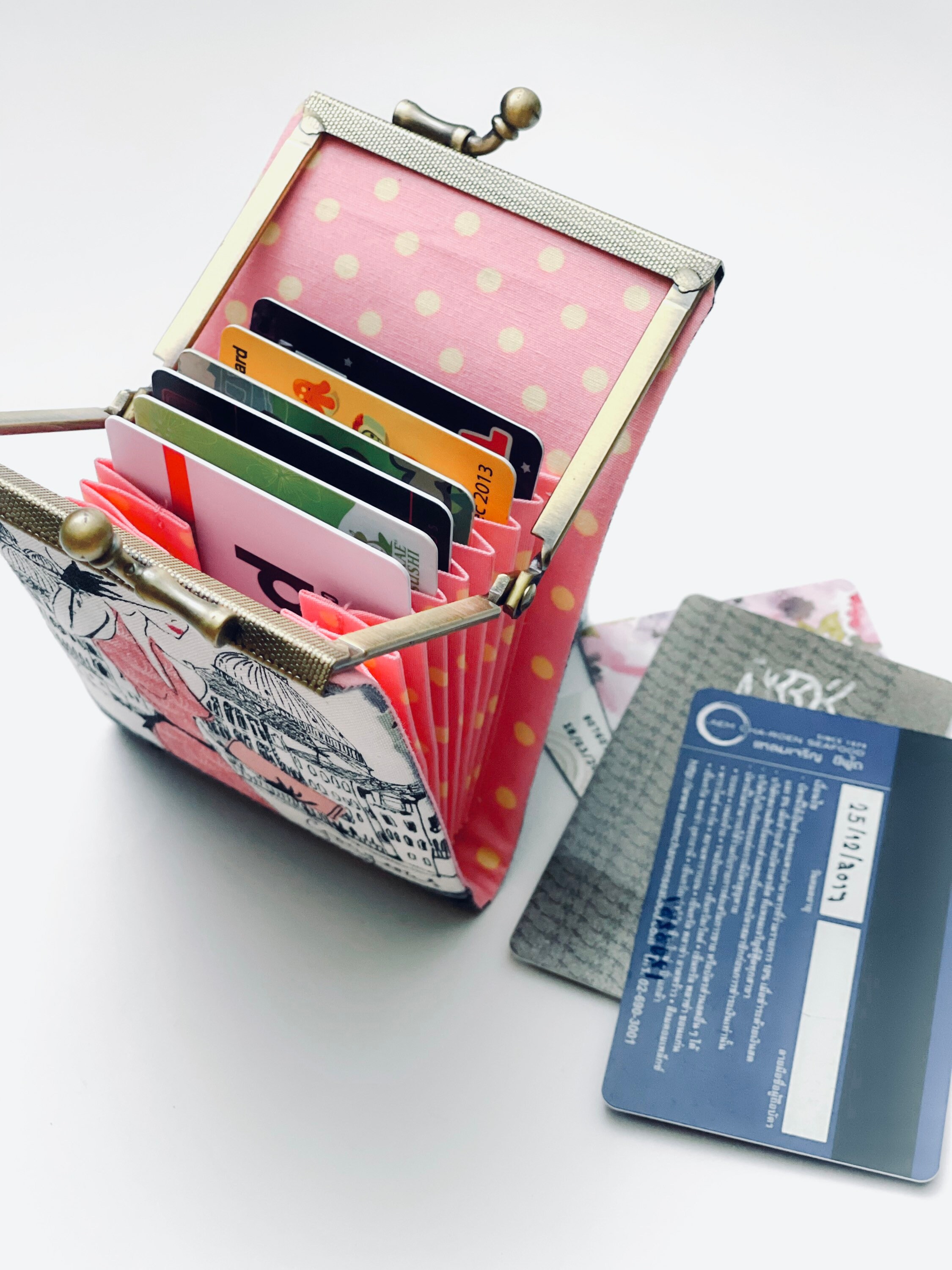 Fabric Card Case Credit Card Holder Business Card Holder Etsy