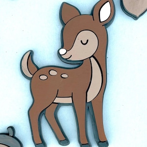 Rustikales Waldtier Kinderzimmer Schild - Charmantes Wanddekor für Baby&#39;s Wald-Themenzimmer