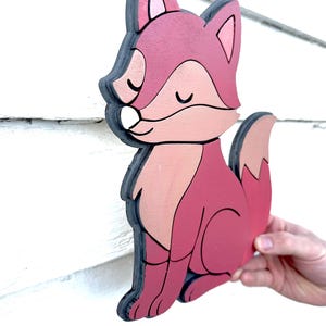 3D Schicht Fuchs Kinderzimmer Wandbild: Handgemalte Wald Dekoration