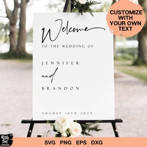 Printable Wedding Welcome Sign svg, Welcome To Our Beginning, Welcome To Our Wedding Sign svg, Personalized Wedding Sign, Wedding svg file