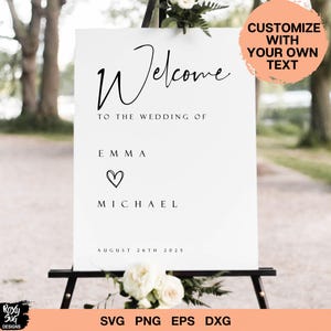 Printable Wedding Welcome Sign, Welcome To Our Beginning, Welcome To Our Wedding Sign svg, Personalized Wedding Sign, Wedding svg