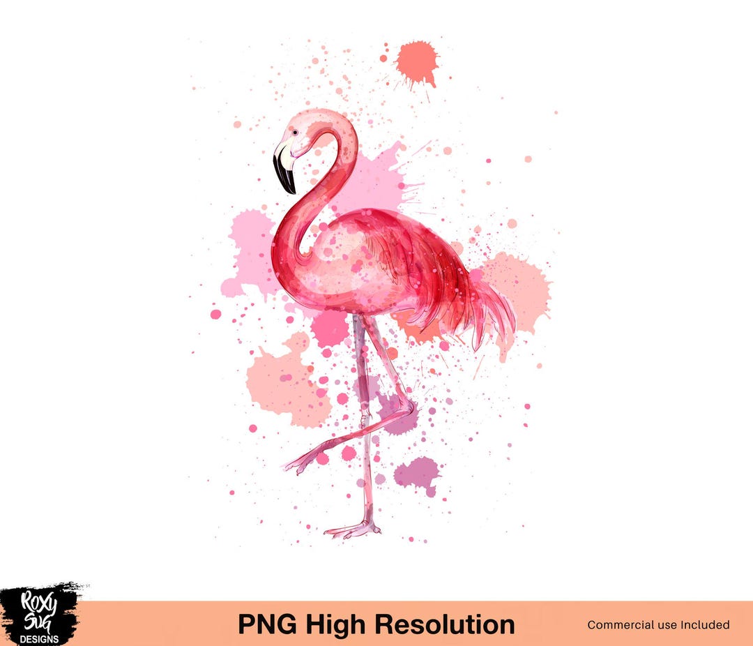 Pink Watercolor Flamingo Png, Pink Flamingo Clipart, Flamingo ...