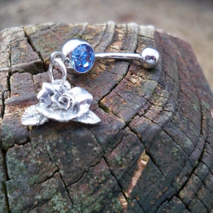 body jewelry flower belly button ring piercing