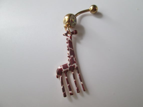 Giraffe belly button ring deals
