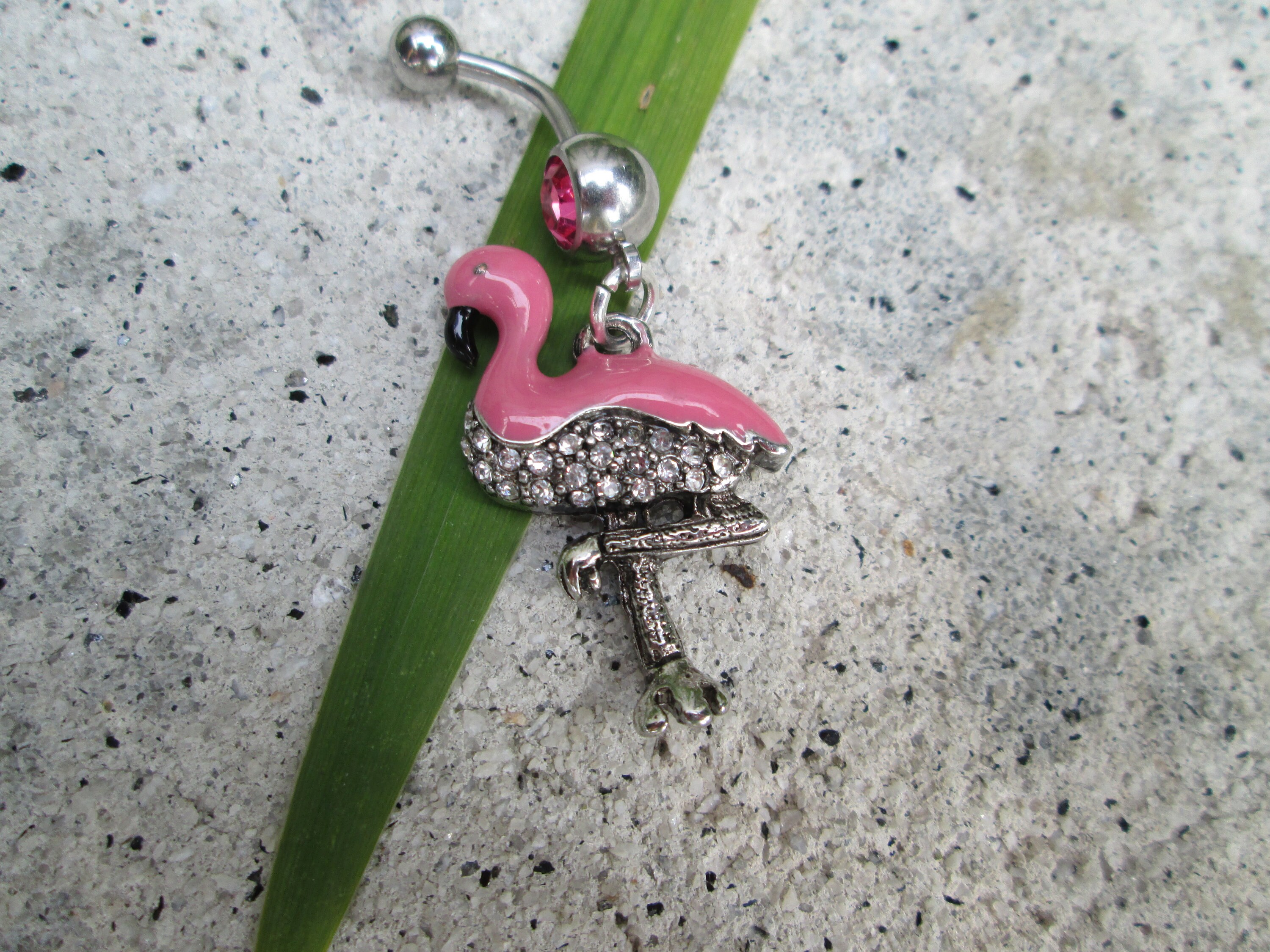 Flamingo belly button ring best sale