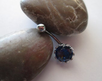 blue stone belly button rings, body jewelry piercing