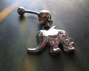 body jewelry rhinestone elephant belly button rings piercing