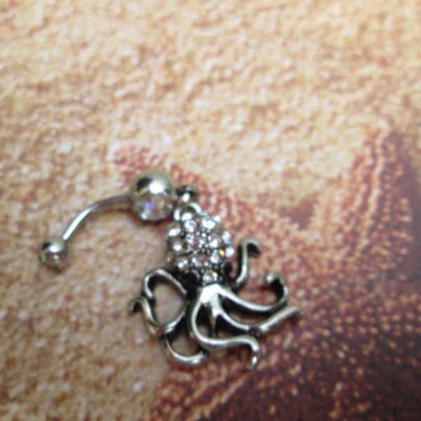 Octopus Belly Ring Etsy