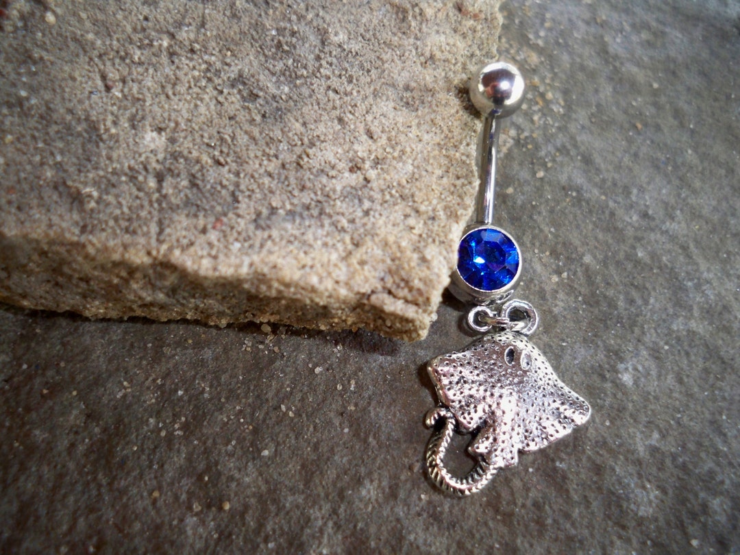 Body Jewelry Sting Ray Belly Button Ring Piercing Etsy
