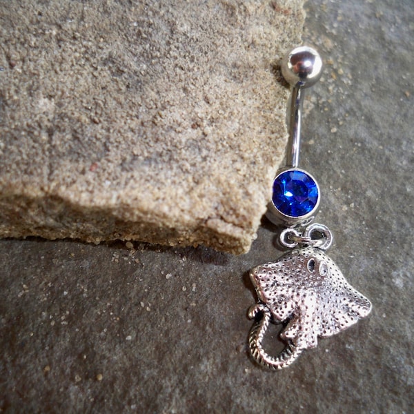 body jewelry sting  ray belly button ring piercing