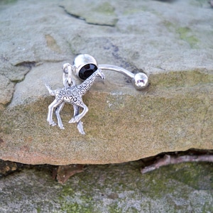body jewelry giraffe belly button ring piercing