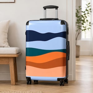 Color block Hard-shell suitcase