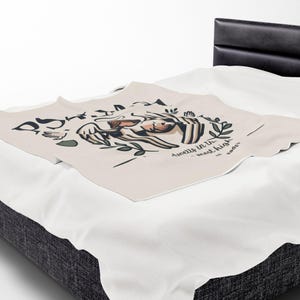 Psalm 91 Angel Illustration Blanket | Scripture Verse Sheltering Faith image 6
