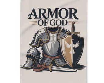 Manta polar de la Armadura de Dios / Ilustración de la Armadura de la Fe Cristiana