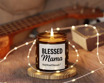 Blessed Mama Candle amber jar | Soy Scented Candle