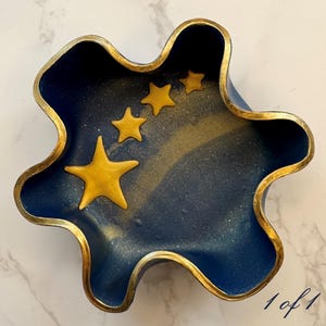 Handmade Polymer Clay Star Trinket Dish: Artisan Jewelry Holder
