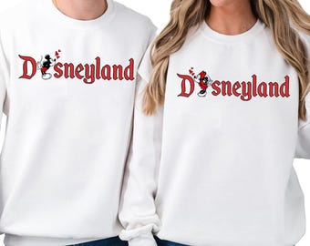 Magic land Couple Sweatshirt, Minnie Couple Sweater, Wonderland Valentines Shirt