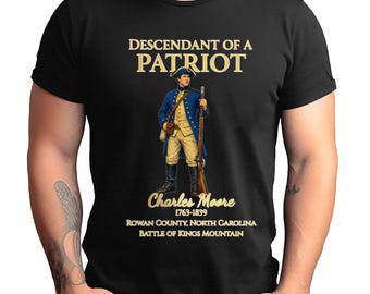 Kundenspezifischer Nachkomme eines Patriot-Hemdes, personalisiertes 4. Juli-Unabhängigkeitstag-T-Stück