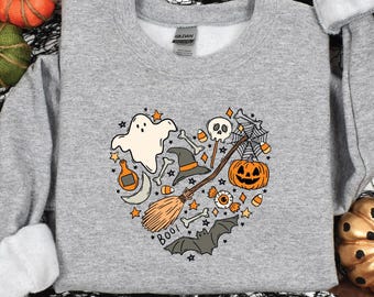 Ghost Pumpkin Halloween Crewneck Sweatshirt