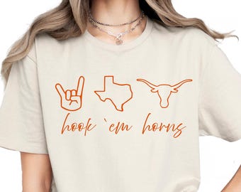 Hook 'em Hörner Shirt - Unisex Texas T-Shirt
