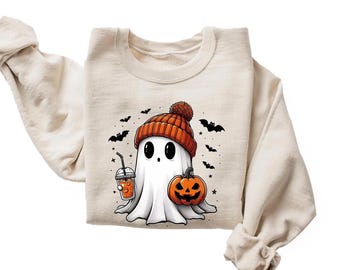 Ghost Halloween Sweatshirt – Pumpkin Spice Fall Crewneck