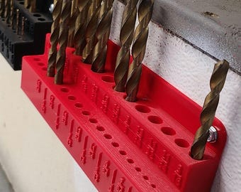 Boring Bit Organizer for Drill Bits Hobby shop Workshop and Garage