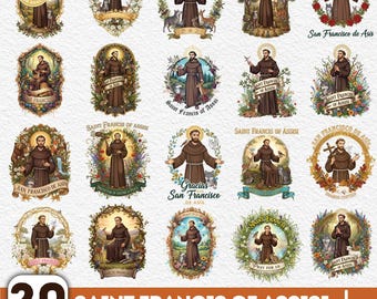 Más de 20 imágenes de San Francisco de Asís (en formato PNG), imágenes de santos animales (en formato PNG), imágenes de Jesús (en formato PNG), imágenes religiosas (en formato PNG), imágenes de pesebres cristianos (en formato PNG), imágenes de festividades (en formato PNG)