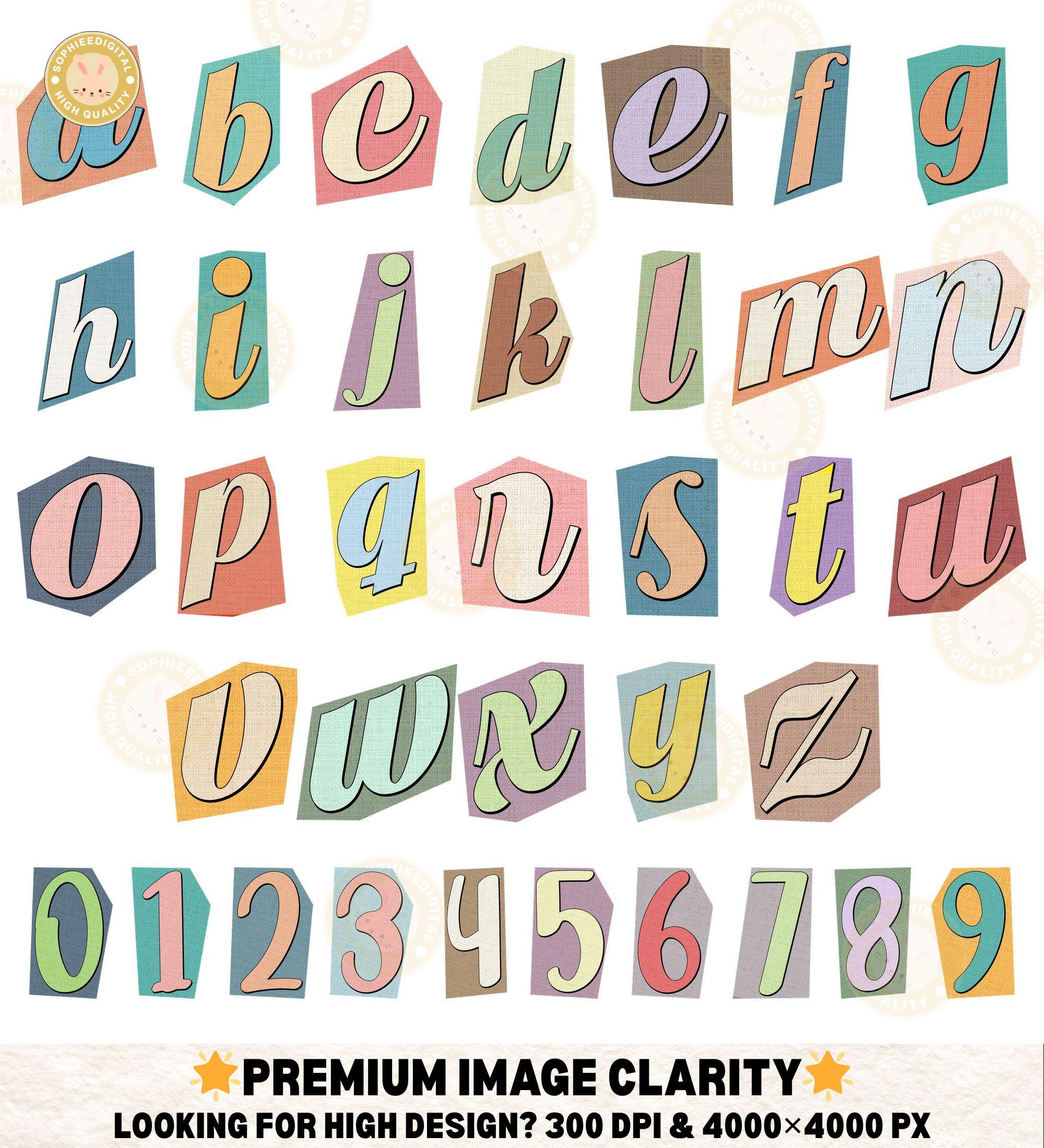 4+ Ransom Alphabet Png Bundle, Ransom Letters Png, Ransom Font Png ...
