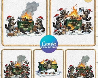 6+ Dumpster Fire Response Png Bundle, Custom Name Png, Funny Response Editable, Personalized Png, Dumpster Canva Template, Mental Health Png