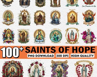 100+ Saints Of Hope Png Bundle, Saint Joseph Png, Saint Francis Of Assisi Png, Virgin Mary Png, Saint Jude Thaddeus Png Bundle, Jesus Png