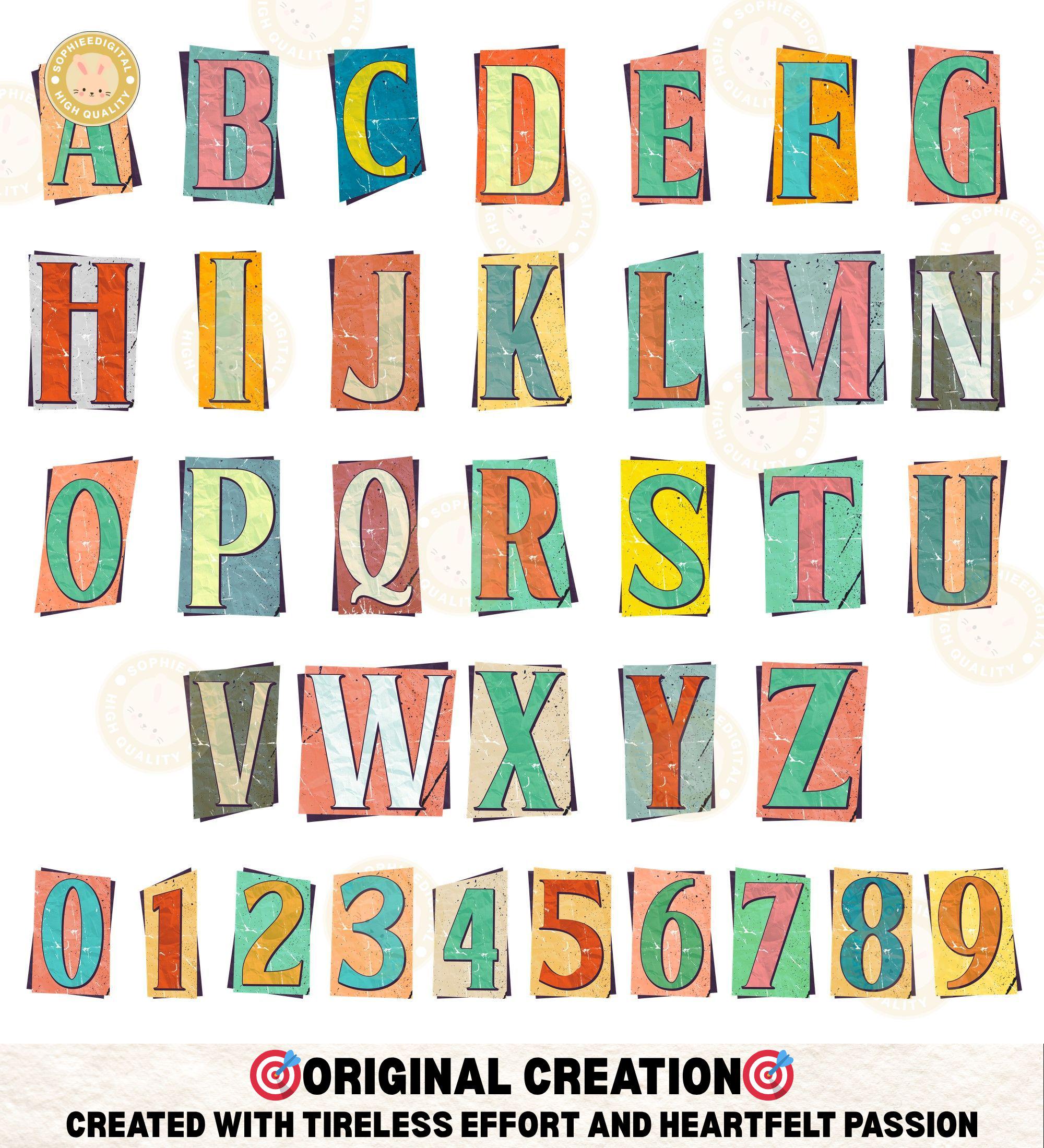 4+ Ransom Alphabet Png Bundle, Ransom Letters Png, Ransom Font Png ...