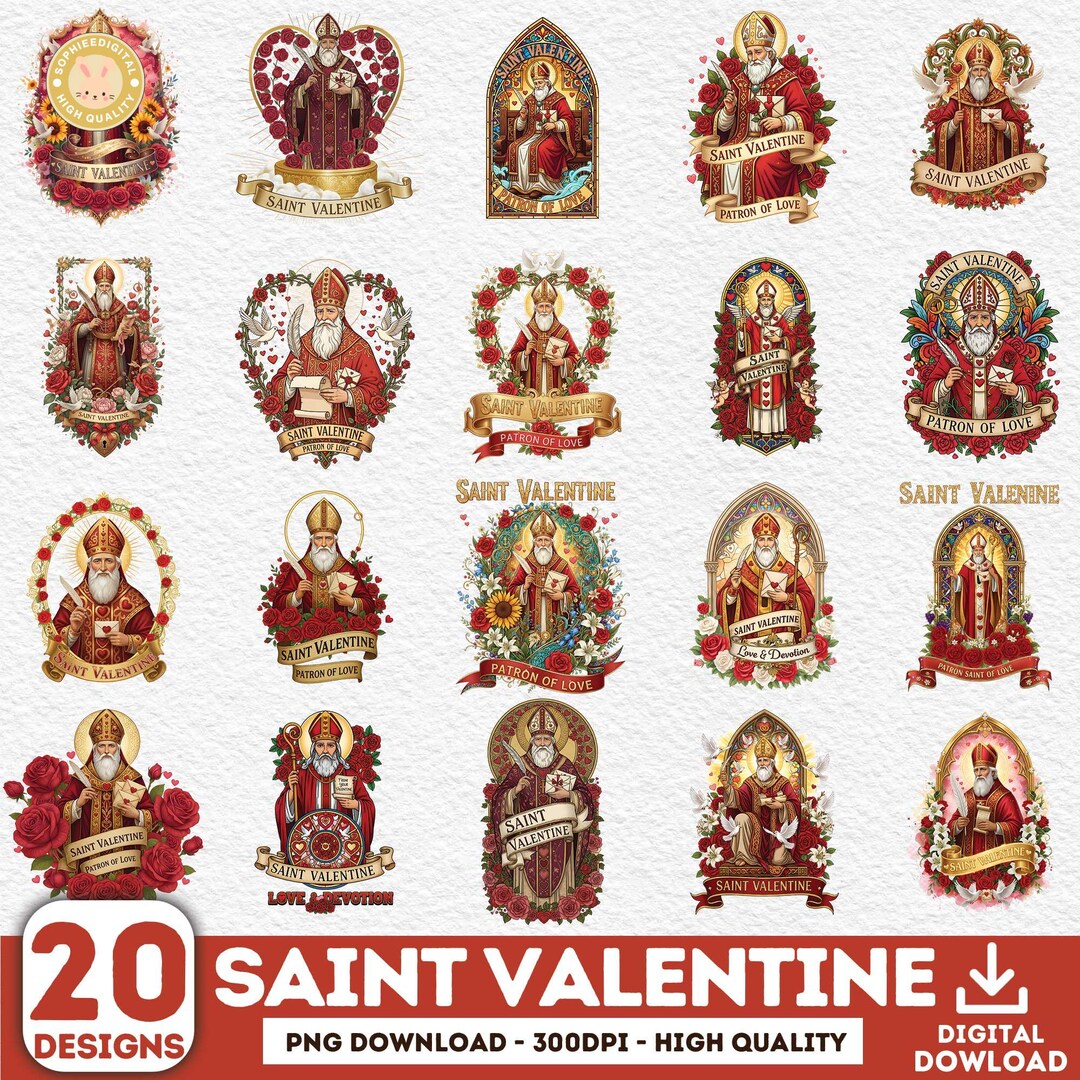 20+ Saint Valentine Png Bundle, Patron of Love Png, Christian Region ...