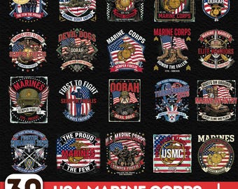 30+ USA Marine Corps Png Bundle, USA Military Png, America Army Emblem Png, 250th Anniversary Png, Patriotic Png Bundle, Freedom Png