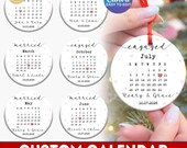 6+ Custom Calendar Canva Template, Custom Married Ornament Designs, Wedding Date Editable, Engaged Date Ornament Png, Anniversary Gift Png