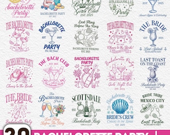20+ 独身パーティー PNG バンドル、The Bach Club Png、Beach Bach Png、ブライダルパーティー PNG、Bride To Be Png バンドル、独身パーティー PNG