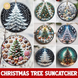 Ponad 20 wzorów ozdób choinkowych w stylu vintage, wzory sublimacji choinek 3D, zestaw prezentów świątecznych w formacie PNG, zastosowanie komercyjne