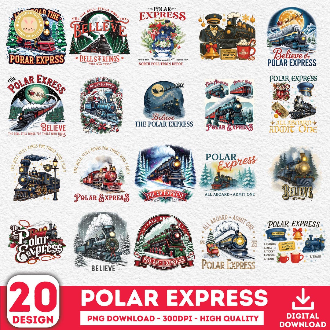 20+ Polar Express Png Bundle, North Pole Ticket Png, Christmas 2025 Png ...