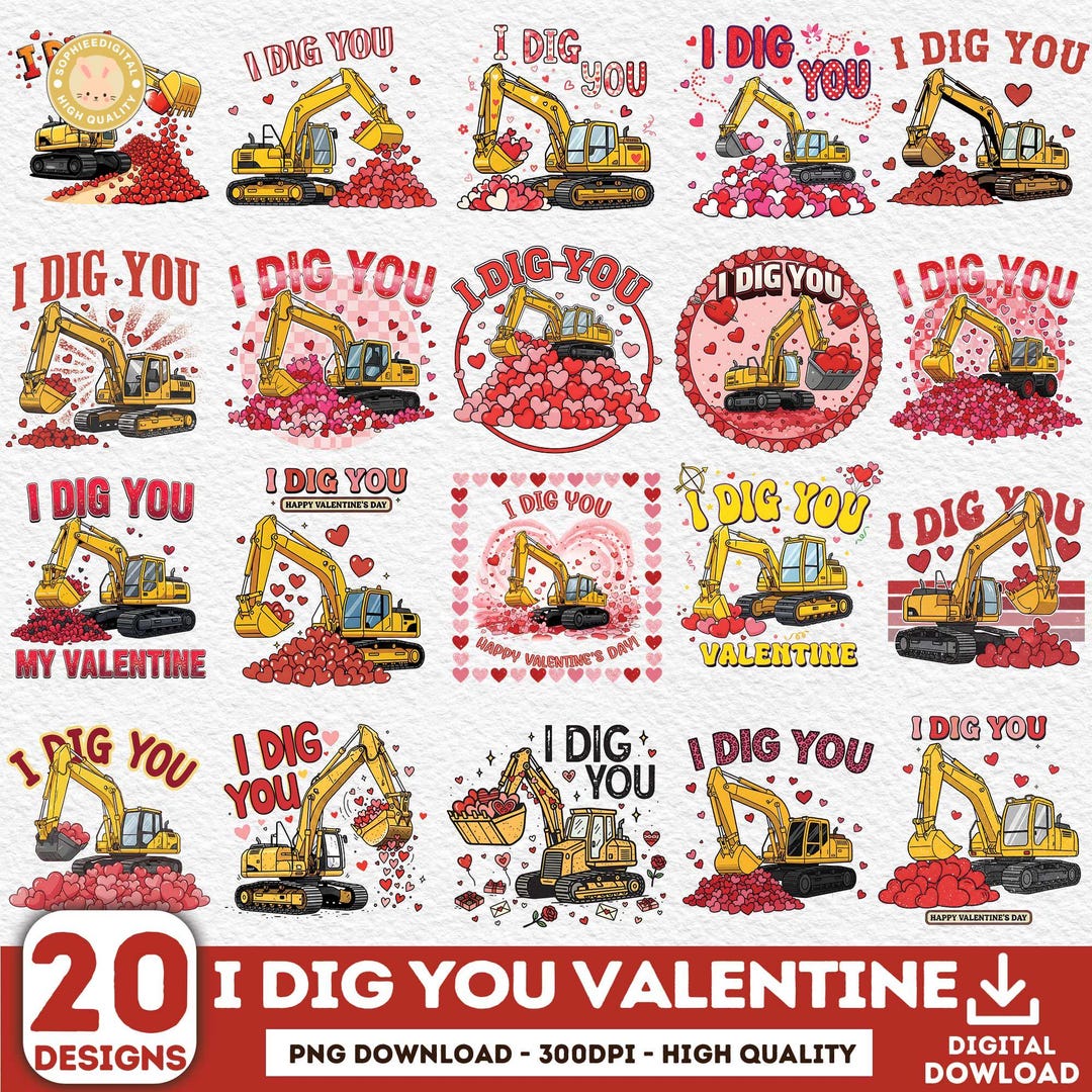 20+ Valentine I Dig You Png Bundle, Valentine Boy Png, Kids Valentine ...