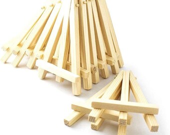 100PC 7CM Mini 5inch Wooden Easel DIY Kraft