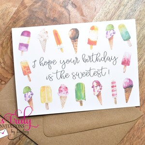 Ice Cream Birthday Card: Sweetest Birthday Wishes