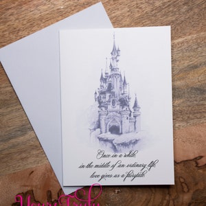 Fairy Tale Castle Wedding Card: Bridal Shower Congratulations