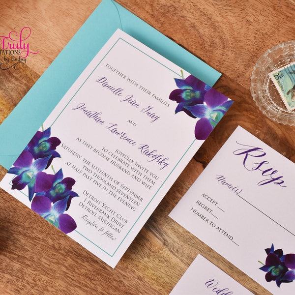 Turquoise and Purple Wedding - Etsy