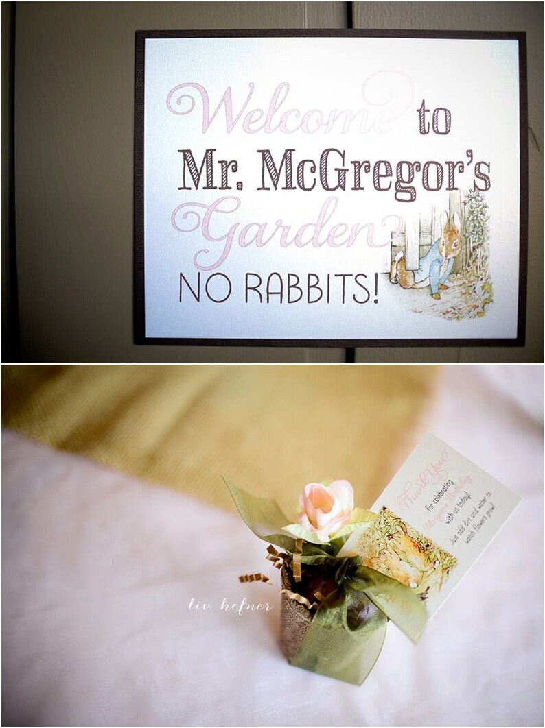 Welcome to Mr. McGregor's Garden No Rabbits Sign Birthday | Etsy
