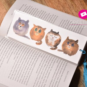 Cat bookmark, fat cats, cat lover, cat gift, teacher gift, cute cats, book lover, book gift, kitty, book mark gift, book club