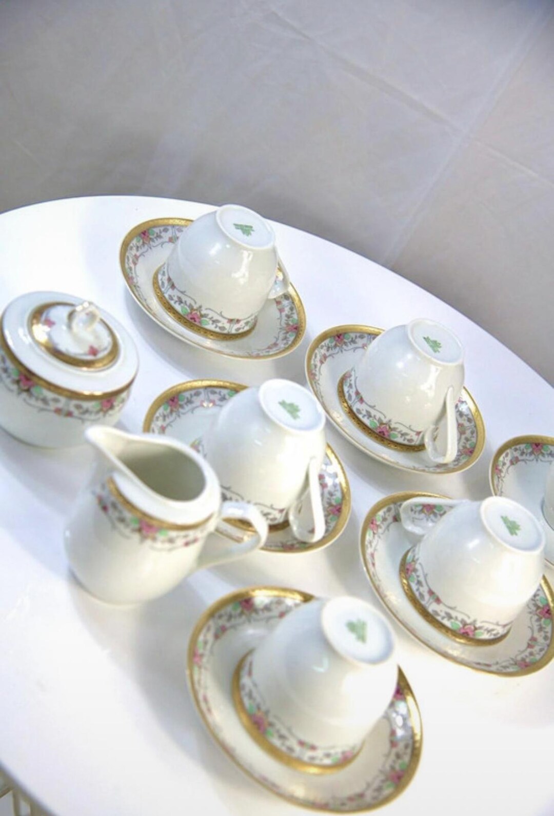 Bavarian Porcelain Tea Set, 15 Pieces, Gold, Vintage + Original Box - Etsy