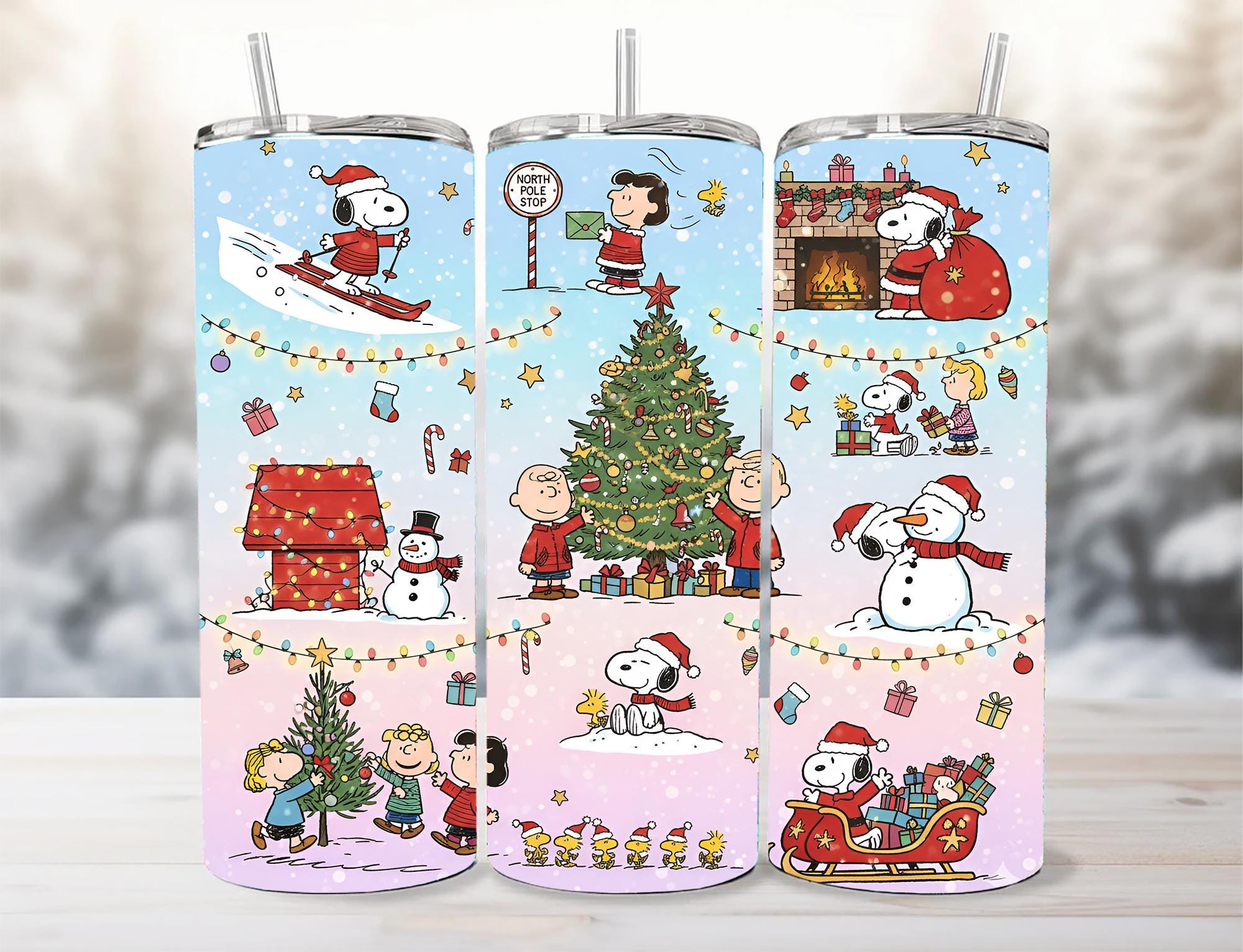 Peanuts Christmas Scene - Etsy, image size:2000x1532